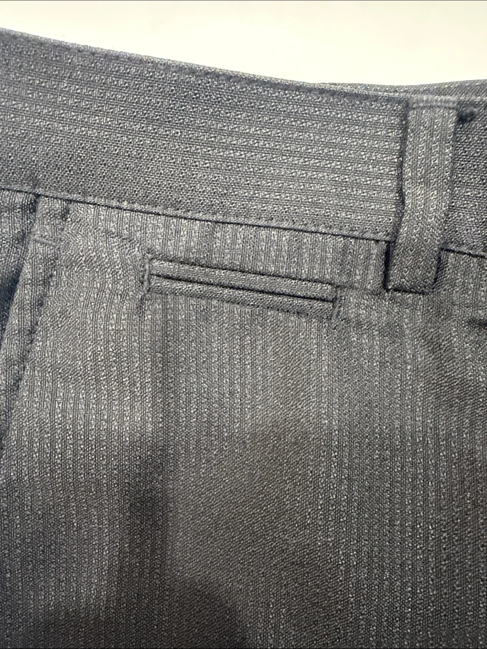 Perry Ellis Men's Black Pinstripe Dress Pants
